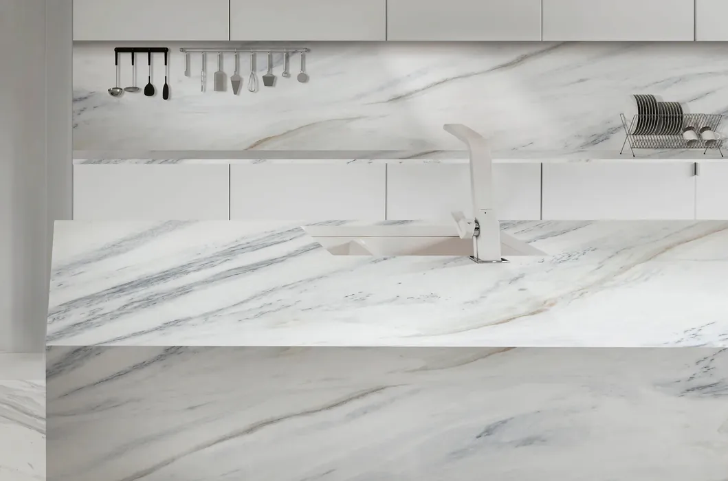 Beautiful Italy White Marble Bianco Lasa Marble for Wall Panel/ Floor Tile/ Countertop/ Vanity Top/Fireplace/Composite Panel/Tread