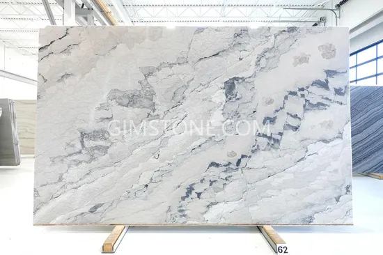 Luxry Light Grey Marble Camouflage Marble for Wall Panel/ Floor Tile/ Countertop/ Vanity Top/Fireplace/Composite Panel/Tread
