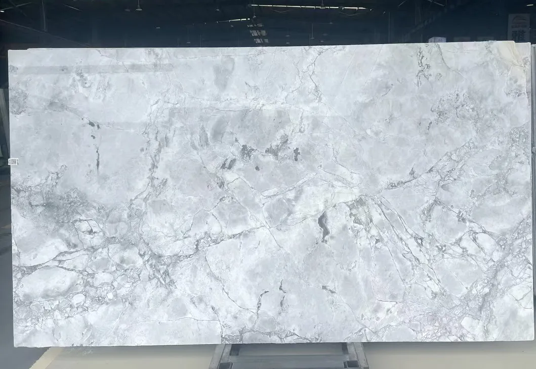 Luxury Semiprecious Stone Super White Quartzite for Wall Panel, Floor Tile, Countertop, Vanity Top, Fireplace, Composite Panel, Tread, Riser, Medallion, Sill