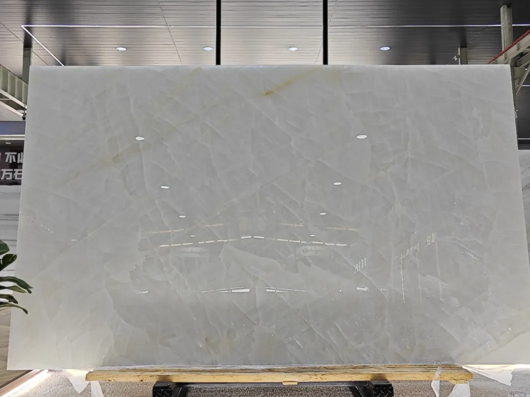 Translucent Ice White Back Lit Crystalo White Onyx for Bathroom/Kitchen/Table/Countertop/Wall Panel/Tile/Mosaic/ Feature Wall /Medallion/Vanity Top/Cut-to-Size