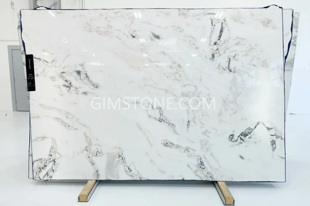 Luxury Italian White Marble Dove White Marble for Wall Panel/ Floor Tile/ Countertop/ Vanity Top/Fireplace/Composite Panel/Tread