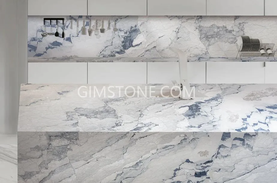 Luxry Light Grey Marble Camouflage Marble for Wall Panel/ Floor Tile/ Countertop/ Vanity Top/Fireplace/Composite Panel/Tread