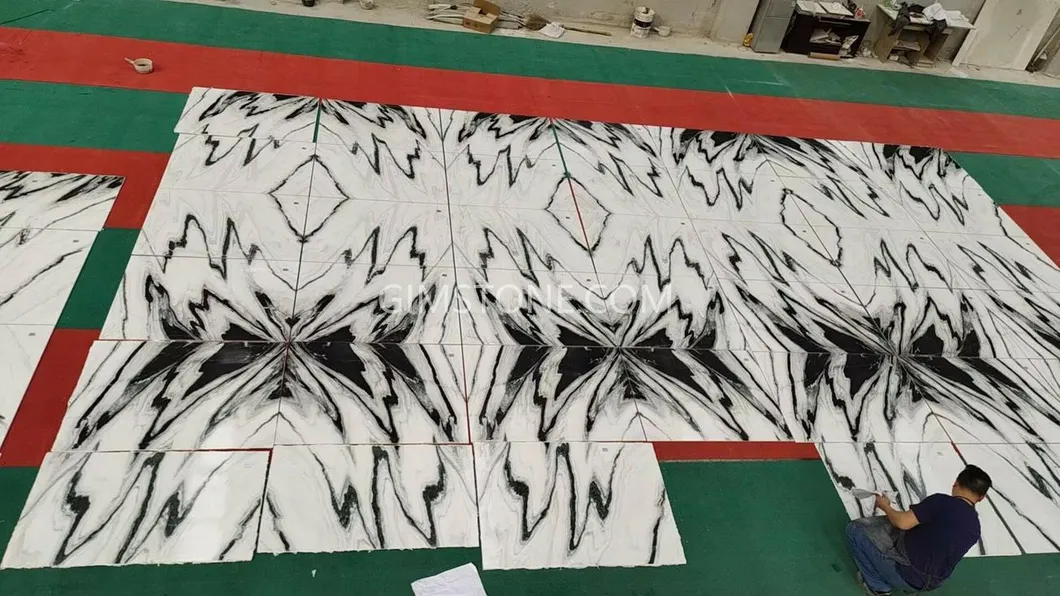 Luxury White Marble Panda White Marble for Wall Panel/ Floor Tile/ Countertop/ Vanity Top/Fireplace/Composite Panel/Tread