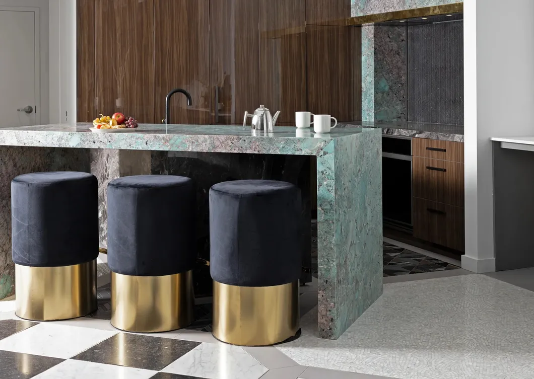 Luxury Hard Natural Stone Precious Exotic and Durable Green Amazonite Quartzite for Kitchen and Bathroom Countertop, Tiles, Wall Panels, Medallion, Fireplace