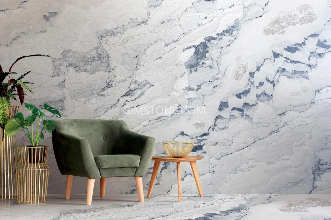 Luxry Light Grey Marble Camouflage Marble for Wall Panel/ Floor Tile/ Countertop/ Vanity Top/Fireplace/Composite Panel/Tread