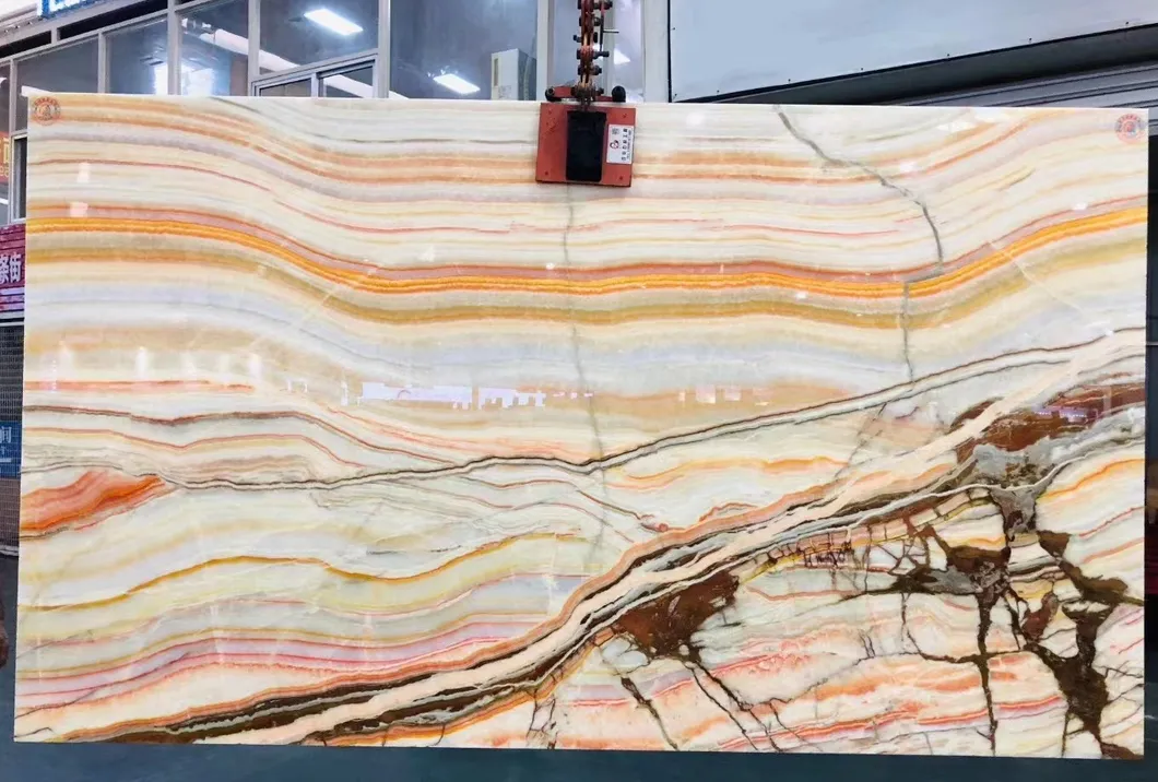 Translucent Rainbow Onyx Slab Back Lit Rwinbow Onyx for Bathroom/Kitchen/Table/Countertop/Wall Panel/Tile/Mosaic/ Feature Wall /Medallion/Vanity Top/Cut-to-Size