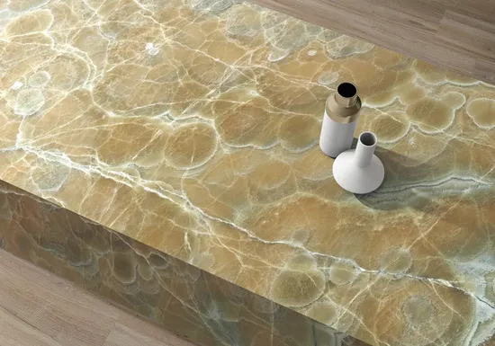 Translucent Yellow Jade Slab Backlit Amber Onyx for Bathroom/Kitchen/Table/Countertop/Wall Panel/Tile/Mosaic/ Feature Wall /Medallion/Vanity Top/Cut-to-Size